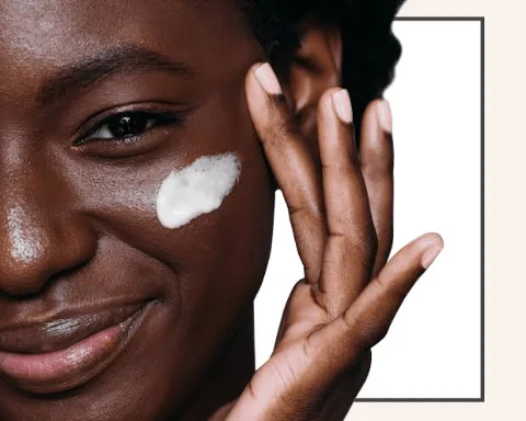 Applying Pure Peptide hydrating cream