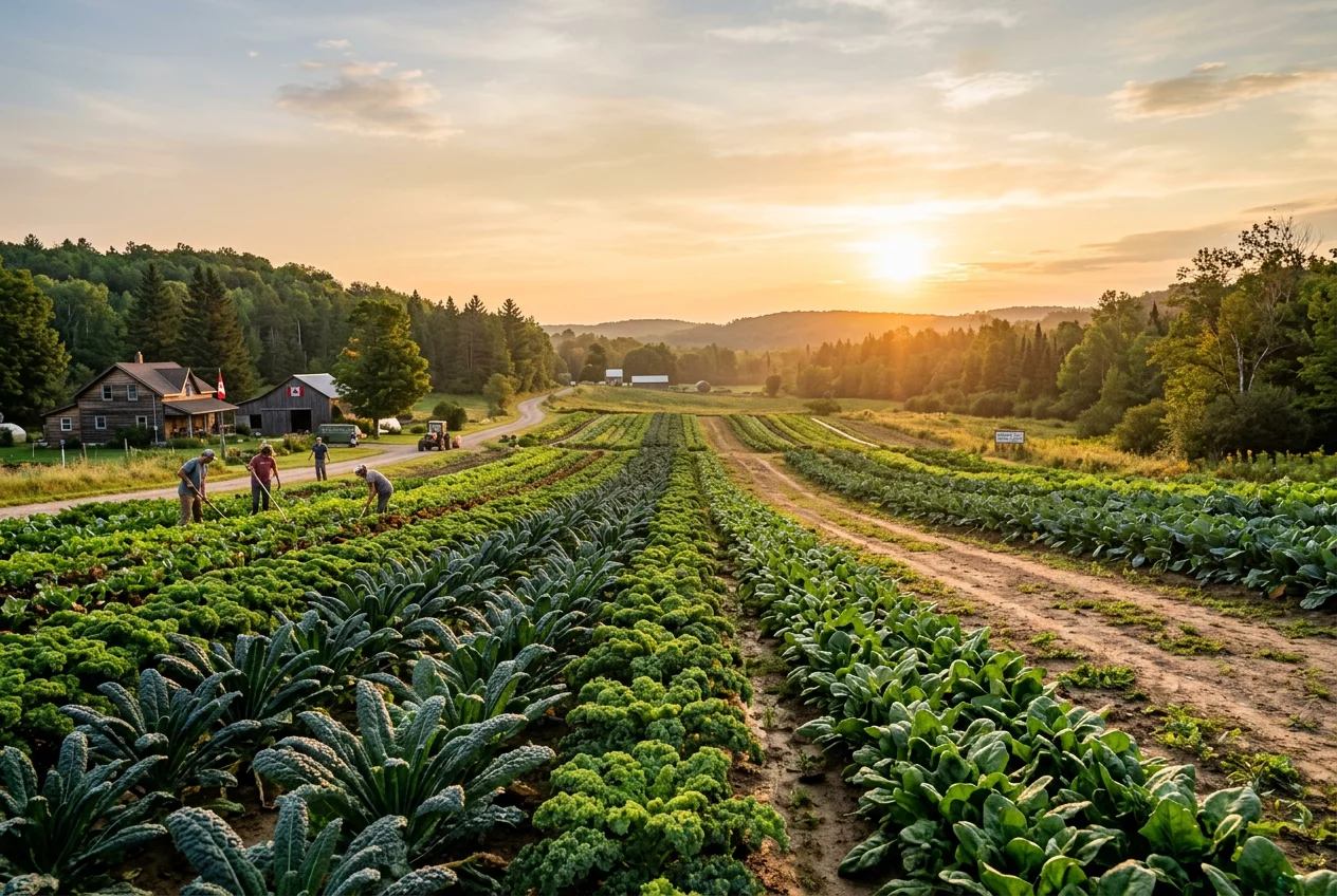 Organic farming landscape