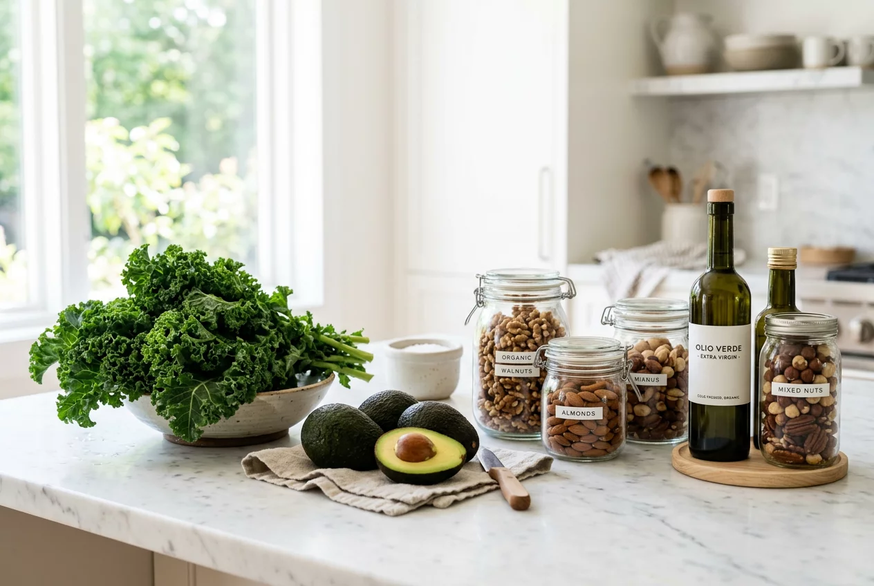Fresh organic vegetables and healthy products